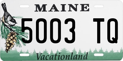 ME license plate 5003TQ