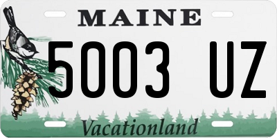 ME license plate 5003UZ