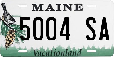 ME license plate 5004SA