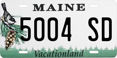 ME license plate 5004SD