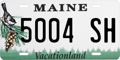 ME license plate 5004SH