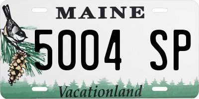 ME license plate 5004SP