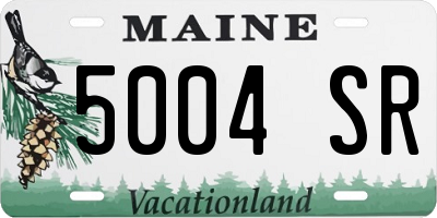 ME license plate 5004SR
