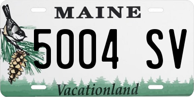 ME license plate 5004SV