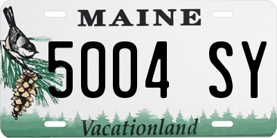 ME license plate 5004SY