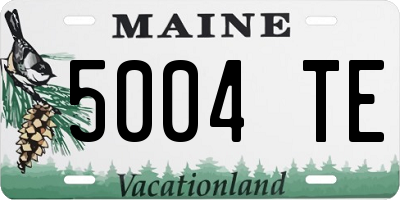 ME license plate 5004TE