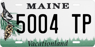ME license plate 5004TP