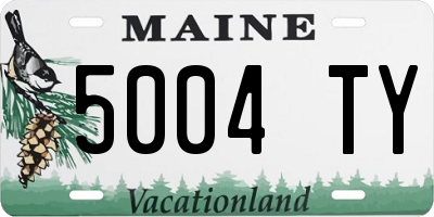 ME license plate 5004TY