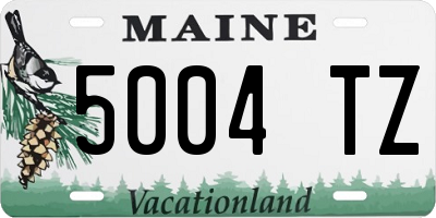 ME license plate 5004TZ
