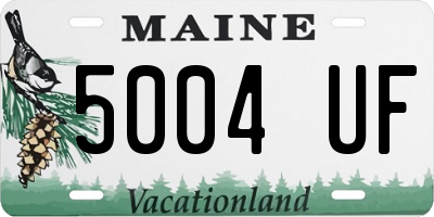 ME license plate 5004UF