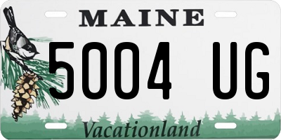 ME license plate 5004UG