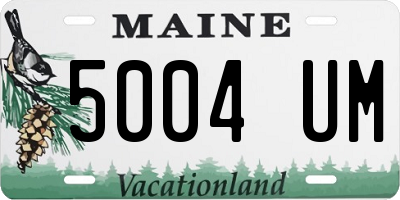 ME license plate 5004UM