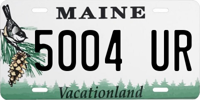 ME license plate 5004UR