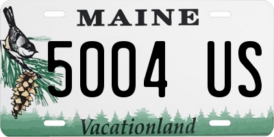 ME license plate 5004US