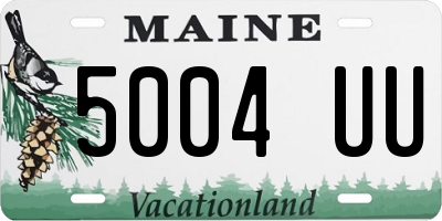 ME license plate 5004UU