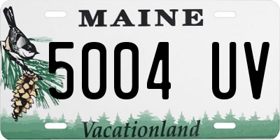 ME license plate 5004UV