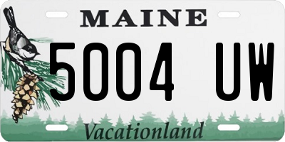 ME license plate 5004UW