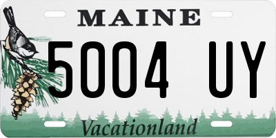 ME license plate 5004UY