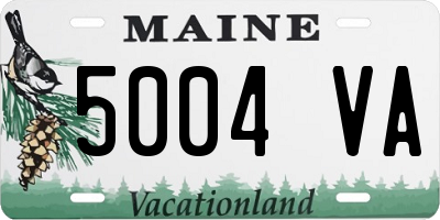 ME license plate 5004VA