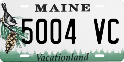 ME license plate 5004VC