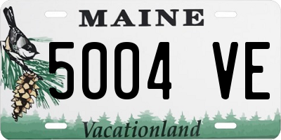 ME license plate 5004VE