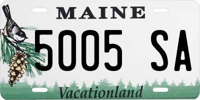 ME license plate 5005SA