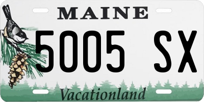 ME license plate 5005SX