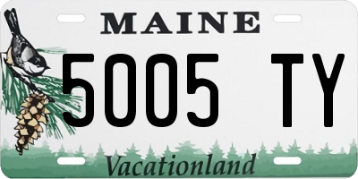ME license plate 5005TY