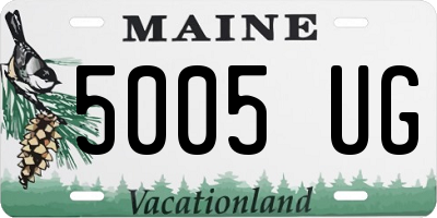 ME license plate 5005UG