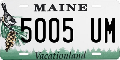 ME license plate 5005UM