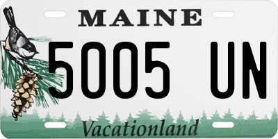 ME license plate 5005UN