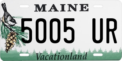 ME license plate 5005UR