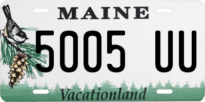 ME license plate 5005UU
