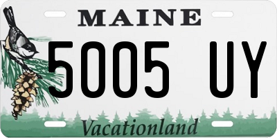 ME license plate 5005UY