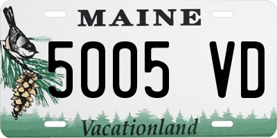ME license plate 5005VD