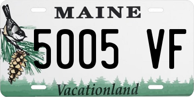 ME license plate 5005VF