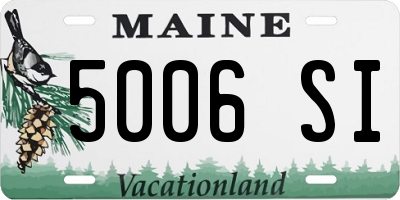 ME license plate 5006SI