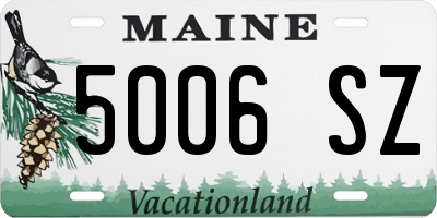 ME license plate 5006SZ