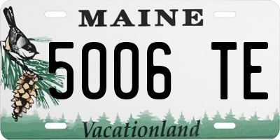 ME license plate 5006TE
