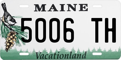 ME license plate 5006TH