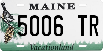 ME license plate 5006TR