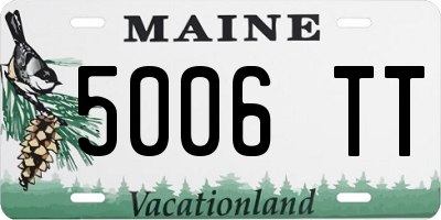 ME license plate 5006TT