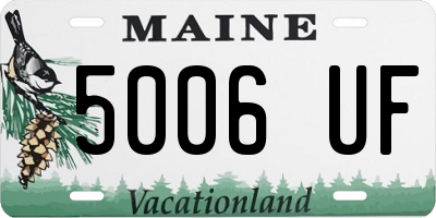 ME license plate 5006UF