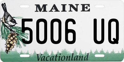 ME license plate 5006UQ