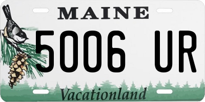 ME license plate 5006UR