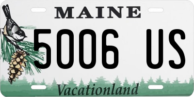 ME license plate 5006US
