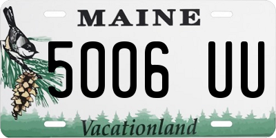 ME license plate 5006UU