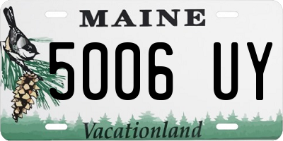 ME license plate 5006UY