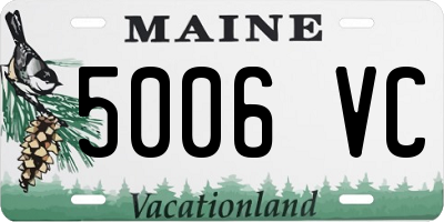 ME license plate 5006VC