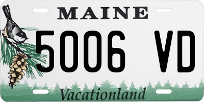 ME license plate 5006VD